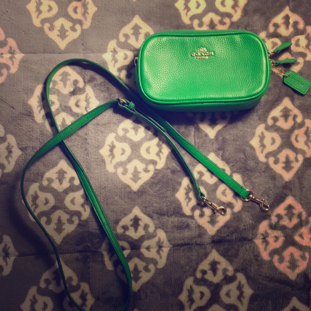 Kelly Green Coach Small Crossbody